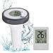 Produktbild Abeden Pool-Thermometer, schwimmende leicht zu lesen mit Indoor-Temperatur Luftfeuchtigkeit Monitor, Wireless Digital Pool Thermometer IP67 wasserdicht für Schwimmbäder, Badewannen, Fischbecken, Teich