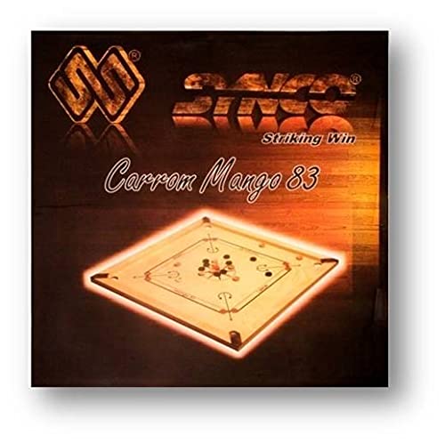 Image of Synco Mango Full Size Carrom Board with Free Carrom Coins with Striker and Powder Set