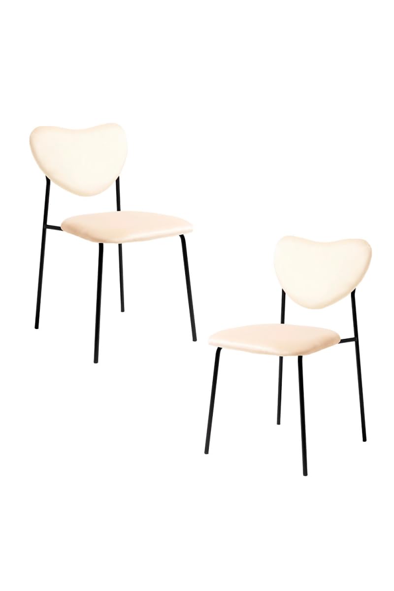 Regalos Miguel - Packs Sillas Comedor - Pack 2 Sillas Cora Black Terciopelo - Beige