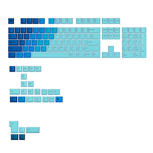 Image of GLORIOUS Gaming - GPBT Gradient Keycaps for Custom Mechanical Keyboards, No Fade Dye-Sublimated, Fits 100%, 75% 65% 60%, PBT Polymer, Fits ANSI & ISO, Supports Windows & macOS - Ocean