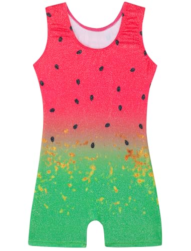 Image of HOZIY Gymnastics Leotards for Girls Unicorn Aurora Rainbow Mermaid Dinosaur Cupcake Sparkle Biketard Toddlers Kids Children