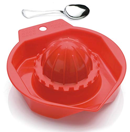 ZASEVES Créations les couleurs dans le cœur - Presse-agrumes manuel en moplen avec cuillère pour sucre, kit presse-agrumes et savoir-faire, produits italiens Cover