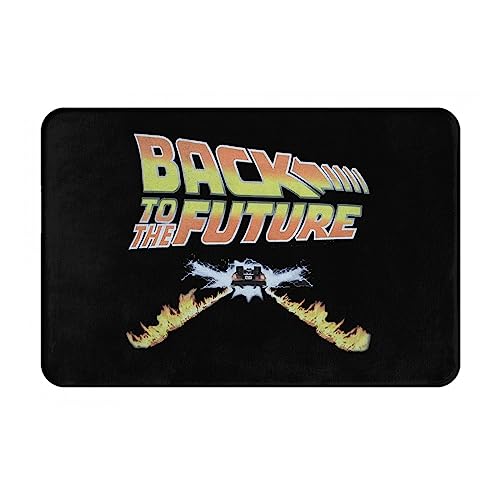 玄関マット バックトゥザフューチャー バスマット ドアマット お風呂マット エントランスマット 浴室 足ふきマット ラグマット フランネルフロアマット 階段マット 吸水速乾性 洗濯可 滑り止め付き 台所 室内 かわいい キッチンマット インテリア キッチン