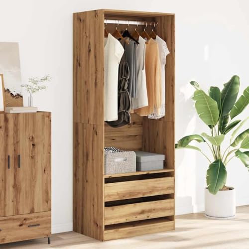 Armario de madera de roble para dormitorio con cajones y diseño compacto 3