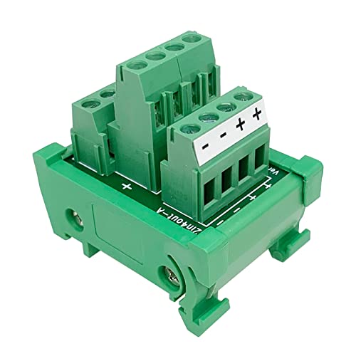 Jienk 2 In 4 Out Terminal Blocks Module, 25A Din Rail Mounting Terminal Block Power Distribution Breakout Board For Plc Servo Power Amplifier #TOP7