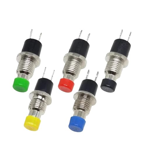 Bouton-poussoir momentané PBS-111 NC blanc de 7mm en lot de 100 pièces pour circuit