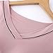 Built-in Bra Pajama Top for Women, Loose Fit Sleepshirt with V-Neck Short Sleeves for Lounge, Casual Comfort Tee