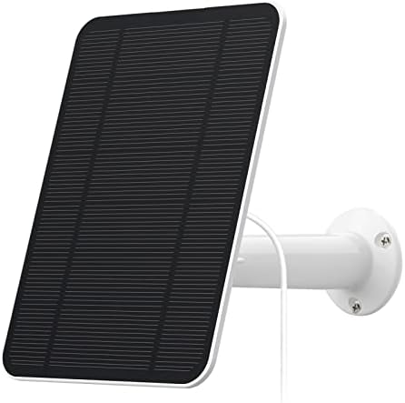 4W Solar Panel Compatible with Eufycam 2/2 Pro2C/2C Pro/E / E20 / E40, Includes Secure Wall Mount, IP65 Weatherproof,13.1ft Power Cable