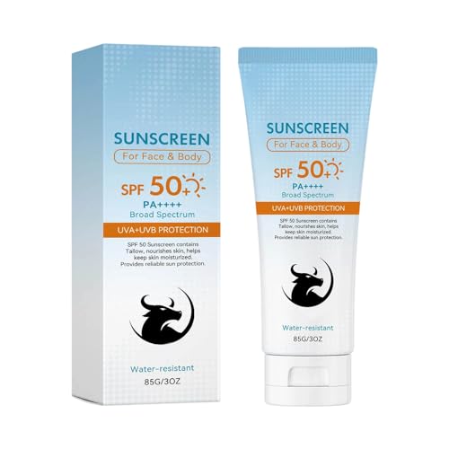 Minerale zonnebrandcrème SPF 50+ met rundertalg, ultralichte en matterende formule voor het gezicht, onzichtbaar, bescherming tegen zonnebrand en pigmentvlekken, 1 stuk