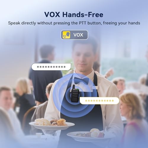 Miniatura 5 de Retevis Rt619 Walkie Talkie Profesional, Pmr446 Sin Licencia 16 Canales, Vox 50ctcss 210dcs, Walkie Recargable, Mini Walkie Talkie Con Auriculars Para Familia Regalo, Restaurantes Negro, 2 Par