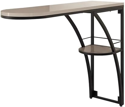 Height Modern Living Room Bar Table Iron Double Layer Kitchen Dining Table for Narrow Spaces Indoor useXL