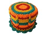 klopapierhut ddr echte Handarbeit Storchenlädchen Klohut bunt grün Klohüte Klopapierhut Klopapierhüte Toilettenpapierhut Toilettenpapierhüte