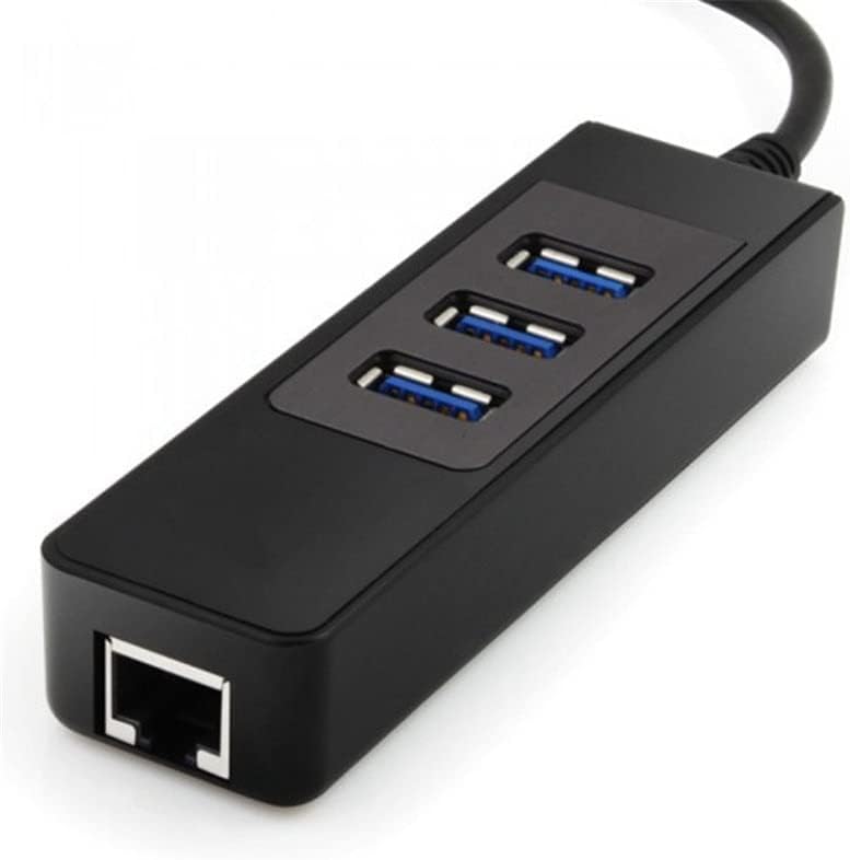 USB 3.0 Hub 10/100/1000Mbps Gigabit Ethernet Adapter USB to RJ45 LAN Network Card 3 Port USB3.0 for Windows 7/8/10/XP MacOS