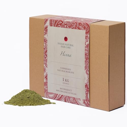 Henna Powder - Red Hair Dye - Fresh and Pure Organic - 200g - Indian Natural Hair Care (Copper red, 1kg)