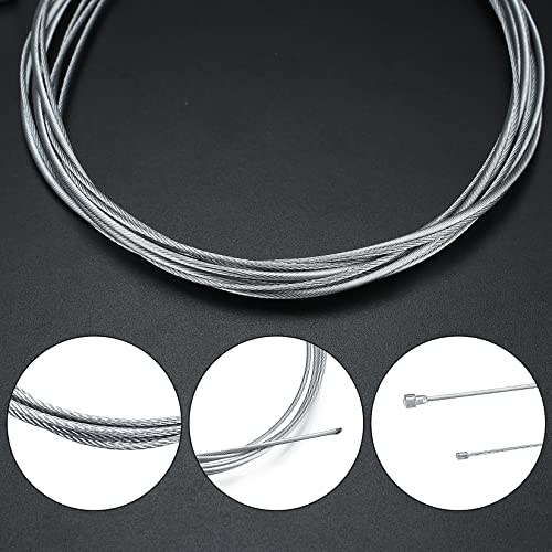 QOOSIKICC Universal Kabelreparatursatz, Motorrad Notgaskabel Gaszug Reparatursatz, Motorrad Kupplungsseil Kupplungszug Bremskabel Gaskabel Bremsen Set mit Nippel Befestigungsschrauben