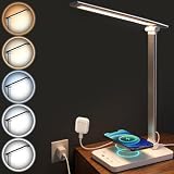 Purpurio Lampada da Scrivania a Led con Ricarica Wireless Qi, 50 Modalità...