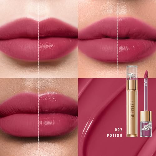 Image of Elixir Velvet-Shine Switching Lip Tint, 2-in-1 Velvet & Shine Dusty Rose Lip Cream, Hydrating Long Lasting Liquid Lipstick, Blurs Lip Lines, Lightweight Non-Sticky with Vitamin E 002 Potion