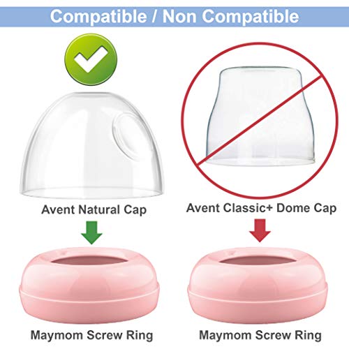 Maymom Replacement Baby Bottle Nipple Rings for Philips Avent Bottle, Compatible Screw Ring Collar for Avent Natural Plastic and Glass Bottles; Not for AntiColi Nipple, BPA-Free, Secure Latch, 4-Pack - Thumbnail 4