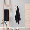 GLAMBURG 100% Cotton 2 Pack Oversized Bath Towel Set 28x55 Inches, Ultra Soft Highly Absorbant Compact Quickdry & Lightweight Large Bath Towels, Ideal for Gym Travel Camp Pool - Black #1