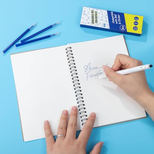 16 Stück Ersatzminen Radierbar 0,7mm, Blau Nachfüllminen mit Radierbarer Tinte 400m Schreiblänge Tintenrollermine Kompatibel mit Pilot FriXion Ball & Clicker Eberhard Faber