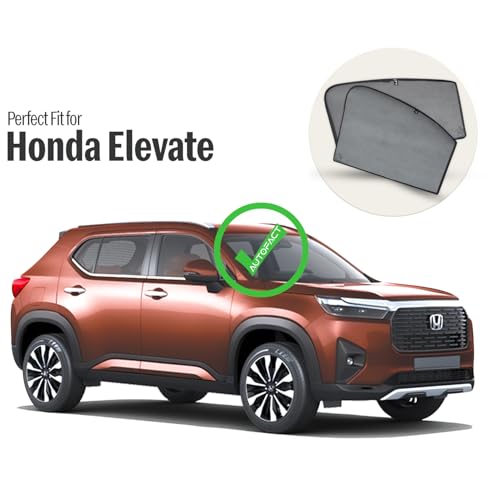 Image of Autofact Car Sunshades for Honda Elevate, UV Protection, Useful Car Accessories, Custom fit Sun Shades for Side Windows, Set of 6