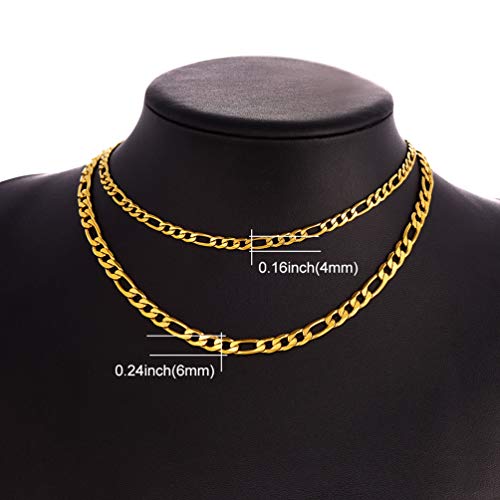 Prosteel Figaro Chain Gold Choker Necklace 4Mm Dainty Cute Chains 14 Inch Chocker Layered Necklaces For Women Teen Girls #TOP1