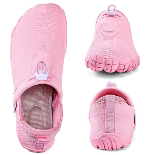 Image of WateLves Water Shoes Womens Mens - Comfortable Lightweight Striped Pattern Barefoot Shoes for Beach Swim Pool Yoga Boating Water Aerobics