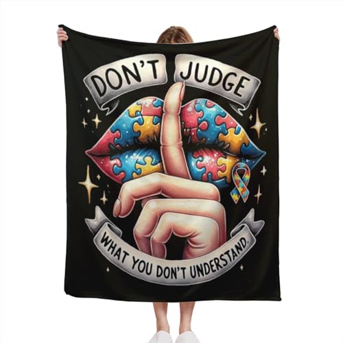 Don't Judge What You Don't Understand Autism Awarenes Throw Blanket