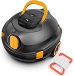 OUCAXIA Cordless Robotic Pool Cleaner, Automatic Pool Vacuum - 90 Mins Runtime, Powerful Suction, Self-Parking, Lightweight for Above/Inground Pools Up to 65ft/1100 Sq.Ft (Blackorange)