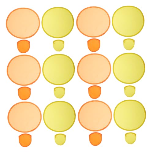 OSOLADY Folding Round Disc Set 16pcs Lightweight Sturdy Polyester for Outdoor Games Random