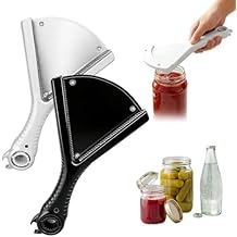 Jar Opener for Weak Hand,2026 New Jar Openers Multi-Purpose Bottle Opener with Ergonomic Grip,Easy Lid Open Kitchen Gadgets for Seniors and Low Hand Strength 1, White+Black