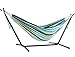 Vivere UHSDO8-29 Amaca con Supporto Brasiliana, Cotone, 250 cm, Portata 200 Kg, Cayo Reef Doppia