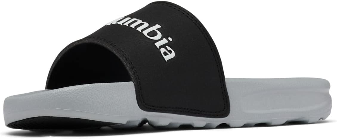 Columbia Youth Unisex Hood River Slide, Black/White, 6