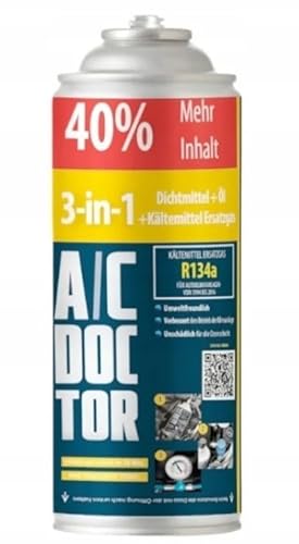 AC Doctor Paket 3in1 2 x R134a Klimaanlagenschlauch Fix Leitung zum Auffüllen der Klimaanlage im Auto