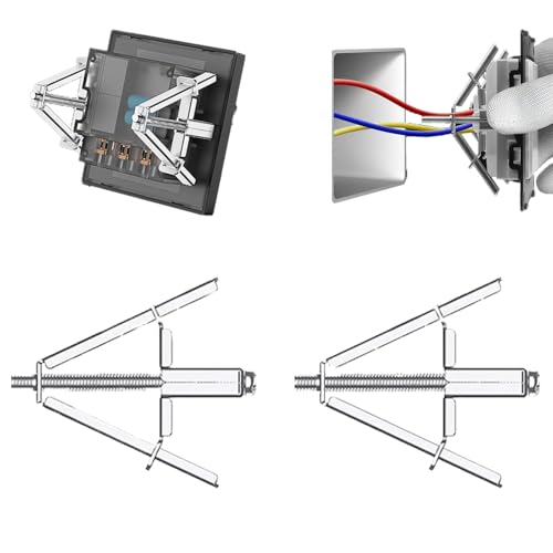 Concealed Junction Box Repair Device - Electrical Outlet Fixing Device with Support Rod, Secures Loose Wall Sockets & Light Switches, Insulated User-Friendly Installation Tool (6)