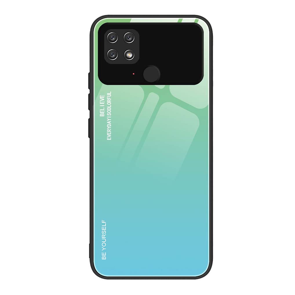 SEAHAI Custodia Per Xiaomi Poco C40 In Vetro Sfumato Rosso - Cover Ultrasottile Antigraffio E Antiurto TPU