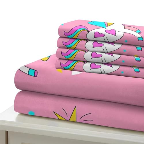 Funda nórdica de unicornio 3D blanca para cama King con juego de ropa de cama de microfibra 220x240 7
