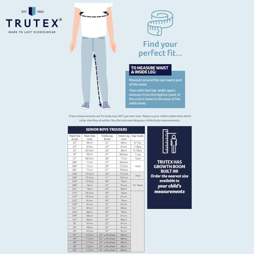 Pantalones para niños de corte slim Trutex boy para uniforme escolar 7