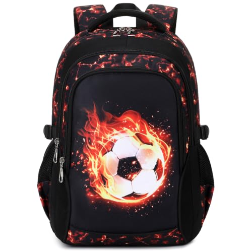 Kimwadalh Soccer Backpack for Boys 8-14, 17" School Bookbag for Primary - image 1