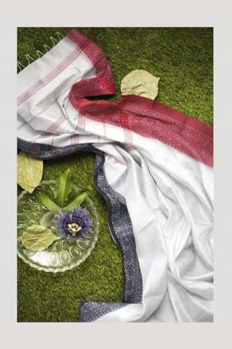 Image of eC ESHA'S COLLECTION Women's Cotton Blend Begumpuri Handloom Saree With Unstitched Running Blouse Piece