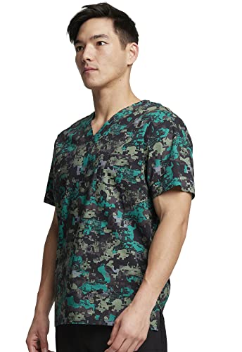 Image of Dickies EDS Signature Scrubs for Women and Scrubs for Men, Unisex One Pocket V-Neck Top in Soft Brushed Poplin 83706