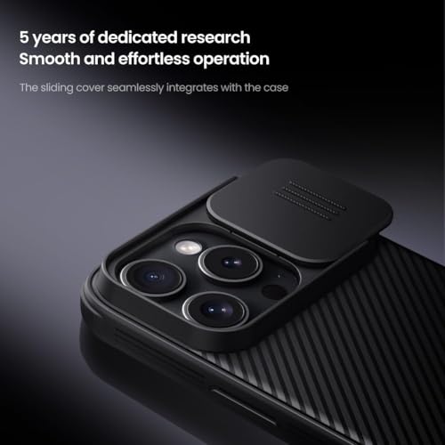 Image of Nillkin Case for Apple iPhone 16 Pro (6.3″ Inch) CamShield Pro Camera Slider Double Layered Protection TPU + PC (Corner Impact Air Bags) Black Color