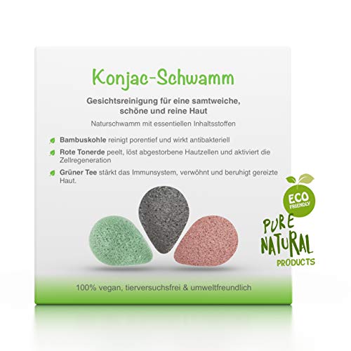 Konjac-Schwamm im 3er-Pack - mit Bambuskohle Cover
