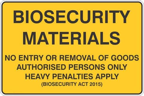 Biosecurity Materials Safety Signs 8x12 Metal Tin Sign Garage Man Cave Wall Decor