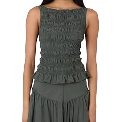 A Ruffle Hem Green