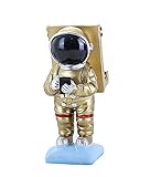 UnnFiko Astronaut Gold Stand Holder, Cartoon Desktop Bracket Desk Mount, Universal for iPhone X 7 8 Plus Samsung S7 Edge S8 iPad Air Pro Mini and Other Cell Mobile Phone Tablet PC (Astronaut Gold)