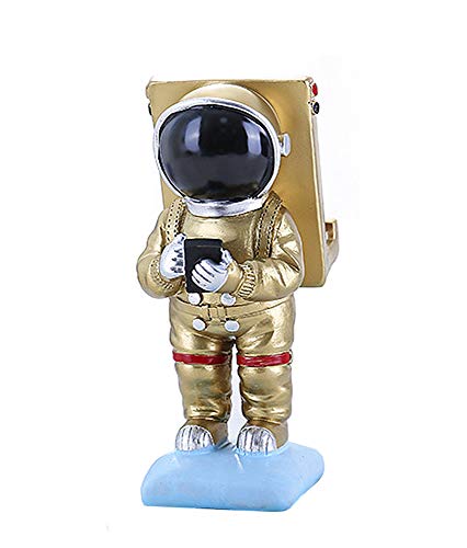 UnnFiko Astronaut Gold Stand Holder, Cartoon Desktop Bracket Desk Mount, Universal for iPhone X 7 8 Plus Samsung S7 Edge S8 iPad Air Pro Mini and Other Cell Mobile Phone Tablet PC (Astronaut Gold)