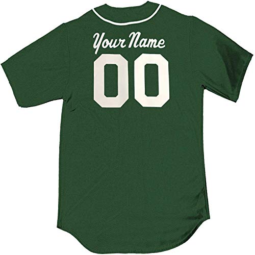 Camiseta de béisbol para adultos con 6 botones, personalizada con trenza, ribete, logo, nombres y números miniatura 2
