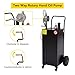 Fuel Caddy - 40 Gallon Gas Caddy with Pump,with Reversible Rotary Manual Siphon Pump, Easy Mobility, Gas Tank for Gasoline/Diesel - Ideal for Cars, Boats, Lawn Mowers, ATVs, Tractors, Generators