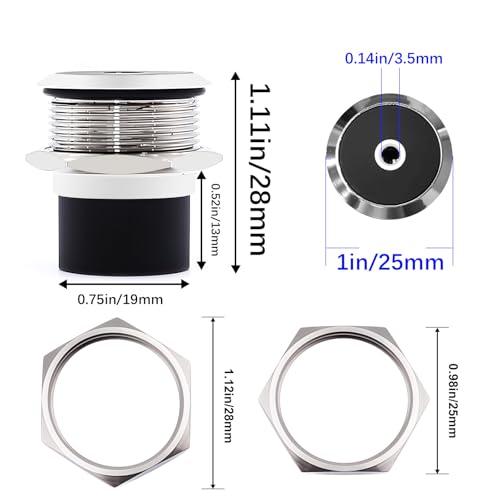 Adaptador TRS de 1/8 hembra Duttek para empotrar en paneles de audio doméstico 4